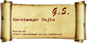 Gerstmayer Sejla névjegykártya